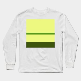 An unparagoned hybrid of Sap Green, Sunny, Icky Green and Army Green stripes. Long Sleeve T-Shirt